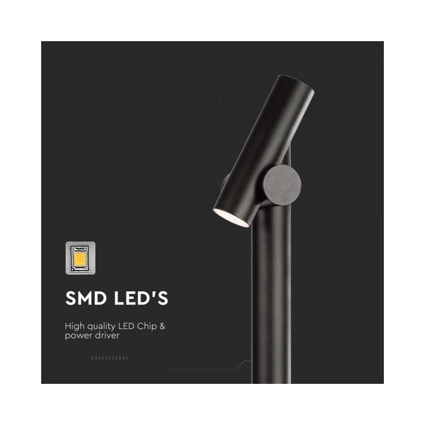 LED Venkovní flexibilní lampa LED/4W/230V 3000K IP44 100 cm černá