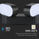 LED Venkovní flexibilní nástěnné svítidlo 2xLED/12W/230V IP65 černá