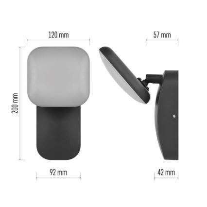 LED Venkovní flexibilní nástěnné svítidlo NIKA LED/12,5W/230V IP44