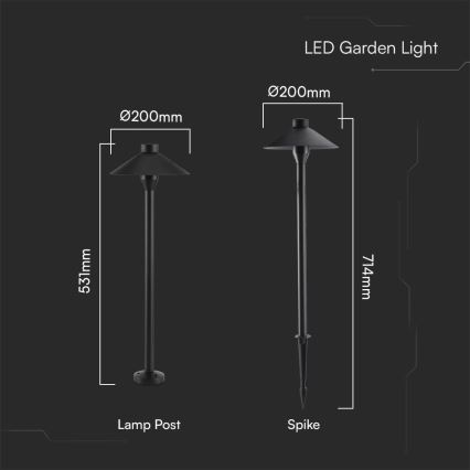 LED Venkovní lampa 2v1 LED/7W/230V IP65 3000K