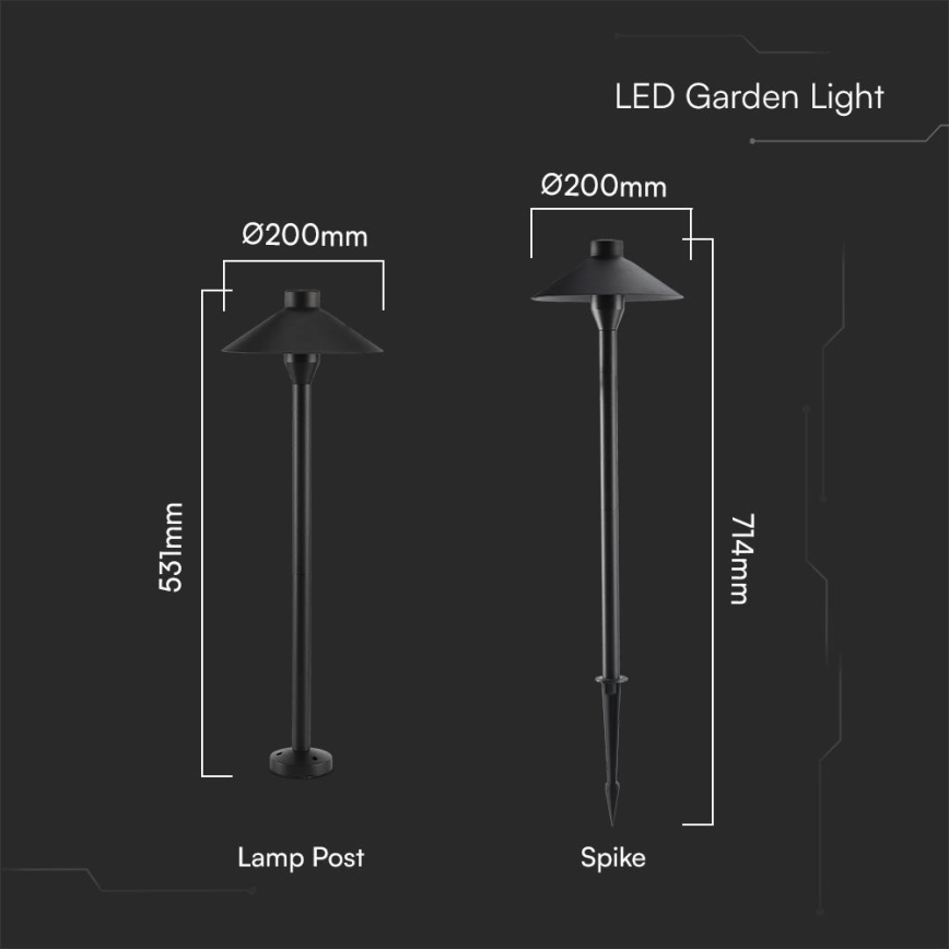 LED Venkovní lampa 2v1 LED/7W/230V IP65 3000K