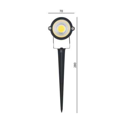 LED Venkovní lampa BLAKE LED/5W/230V 3000K IP65 černá