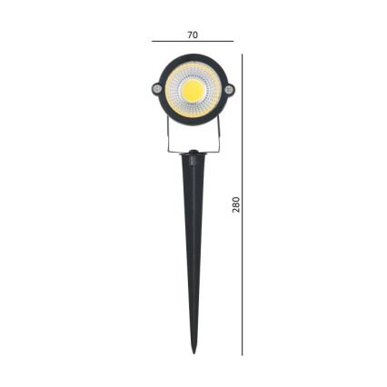 LED Venkovní lampa BLAKE LED/5W/230V 4000K IP65 černá