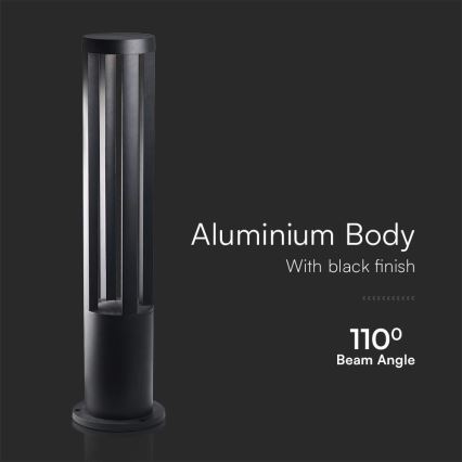 LED Venkovní lampa LED/10W/230V 3000K IP65 80 cm černá