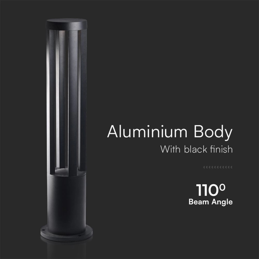 LED Venkovní lampa LED/10W/230V 3000K IP65 80 cm černá