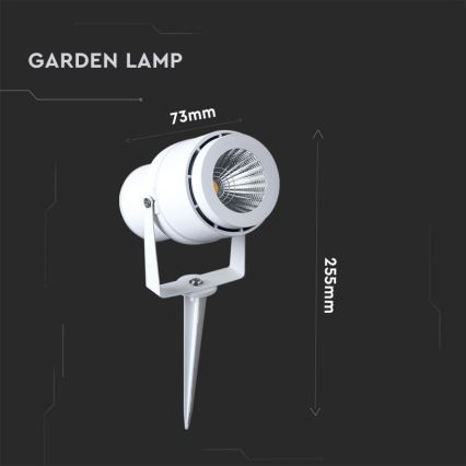 LED Venkovní lampa LED/12W/110-240V IP65 3000K bílá