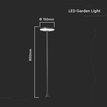 LED Venkovní lampa LED/12W/230V 4000K IP65 antracit