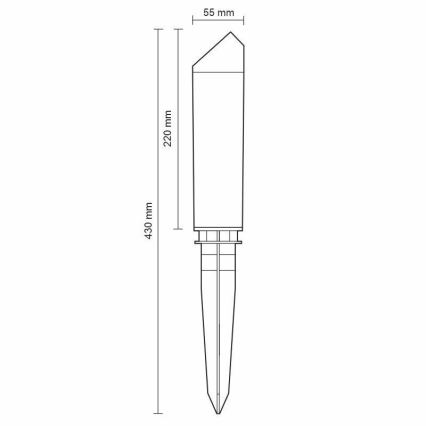 LED Venkovní lampa LED/3W/230V 2800K IP65