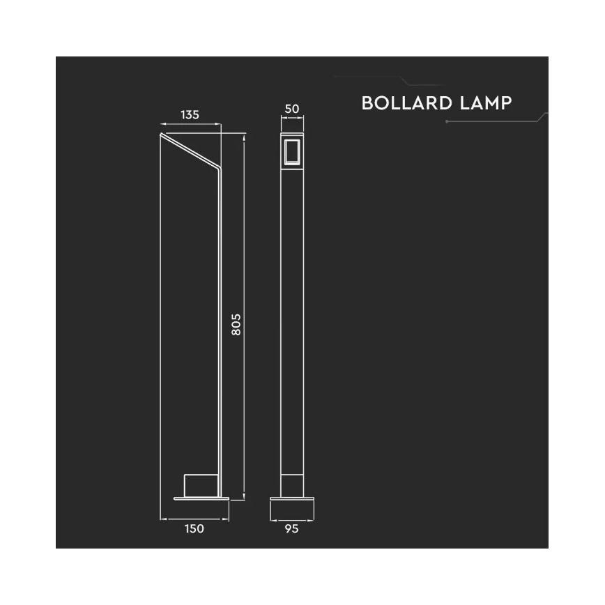 LED Venkovní lampa LED/6W/230V IP65 antracit