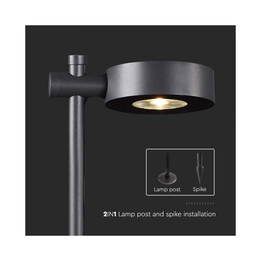 LED Venkovní lampa LED/7W/230V 3000K IP65 černá