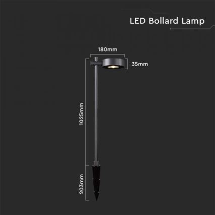 LED Venkovní lampa LED/7W/230V 3000K IP65 černá