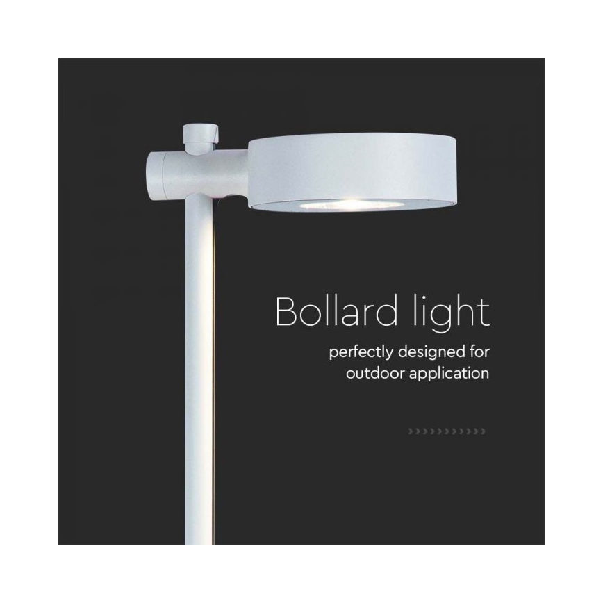 LED Venkovní lampa LED/7W/230V 4000K IP65 bílá 102 cm