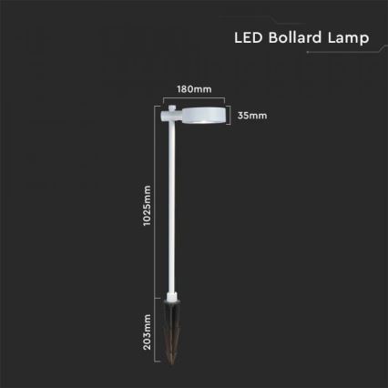LED Venkovní lampa LED/7W/230V 4000K IP65 bílá
