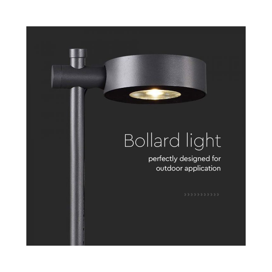 LED Venkovní lampa LED/7W/230V 4000K IP65 černá 102 cm