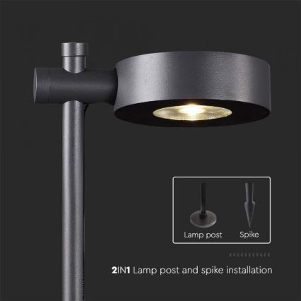 LED Venkovní lampa LED/7W/230V 4000K IP65 černá