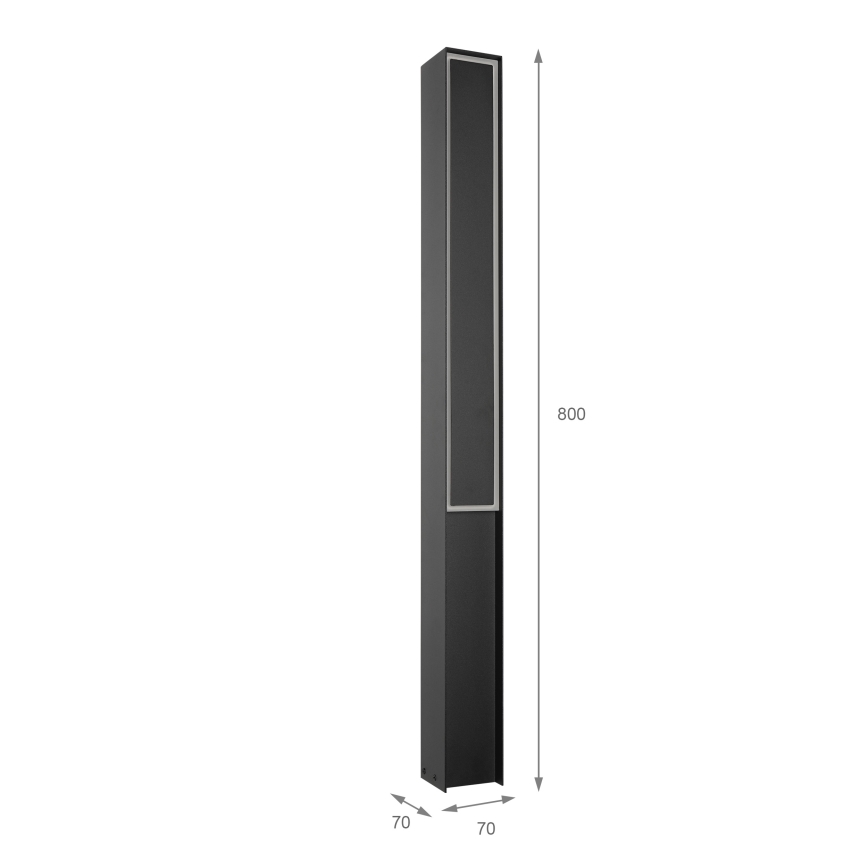 LED Venkovní lampa MODO LED/23,4W/230V 4000K IP44 80 cm černá