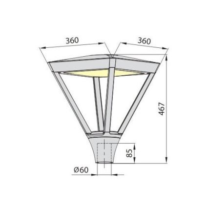 LED Venkovní lampa PARK PLUS LED/45W/230V 4000K