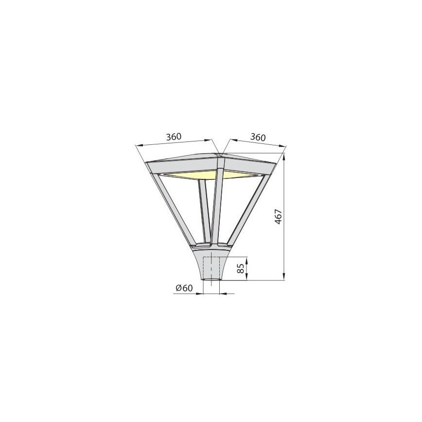 LED Venkovní lampa PARK PLUS LED/60W/230V 4000K