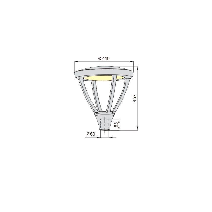 LED Venkovní lampa PARK PLUS LED/60W/230V 4000K