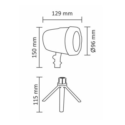 LED Venkovní laserový projektor LED/5W/230V IP44