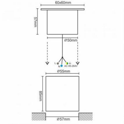 LED Venkovní nájezdové svítidlo LED/4W/85-264V IP67 2800K