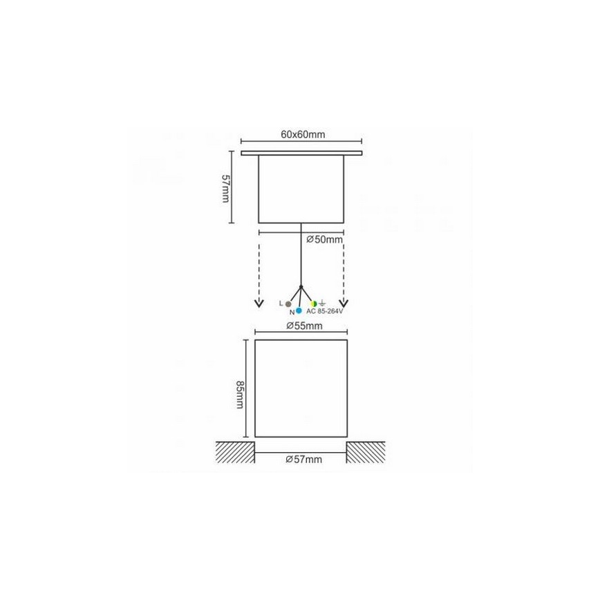 LED Venkovní nájezdové svítidlo LED/4W/85-264V IP67 2800K