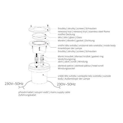 LED Venkovní nájezdové svítidlo ROAD LED/0,5W/230V IP67 3000K