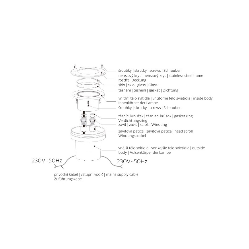 LED Venkovní nájezdové svítidlo ROAD LED/0,5W/230V IP67 3000K