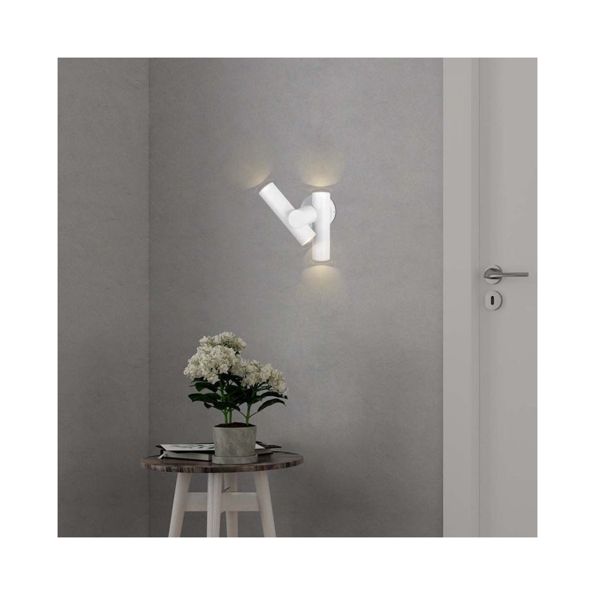 LED Venkovní nástěnné bodové flexibilní svítidlo 2xLED/3W/230V 3000K IP44 bílá