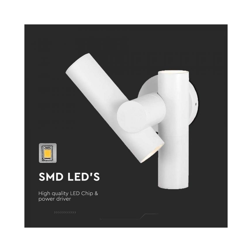 LED Venkovní nástěnné bodové flexibilní svítidlo 2xLED/3W/230V 3000K IP44 bílá