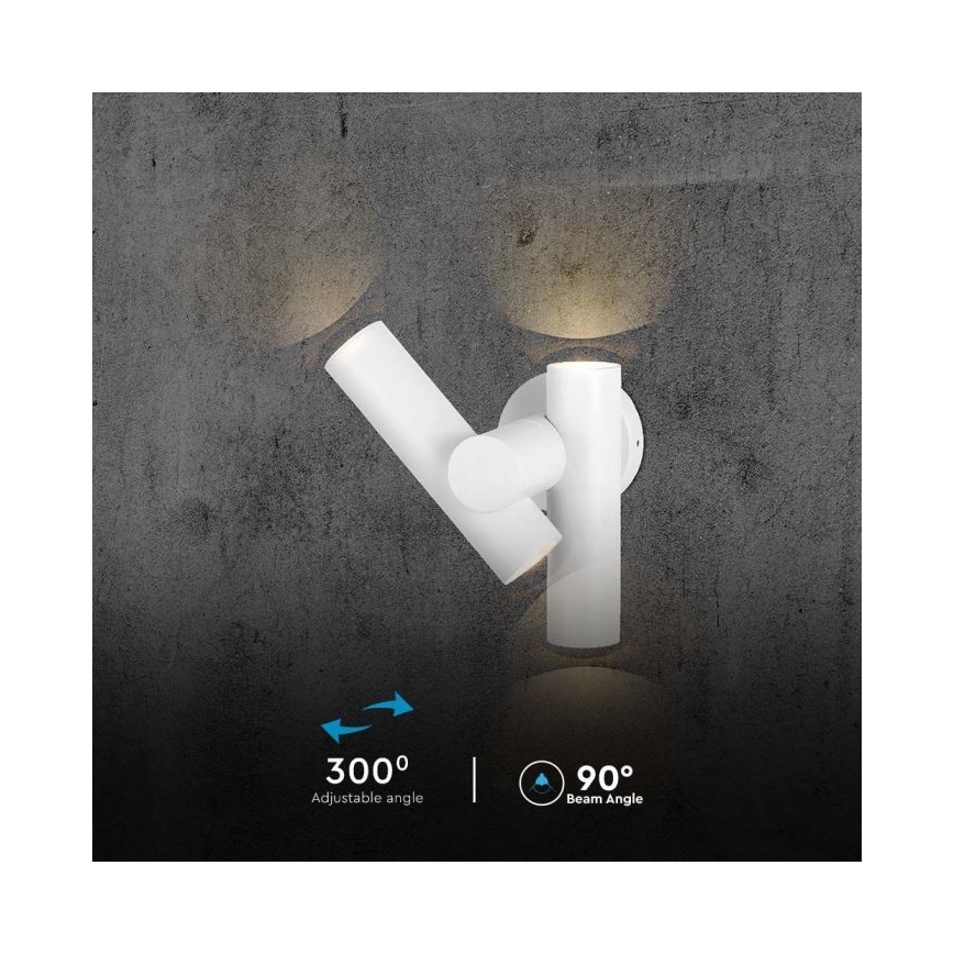LED Venkovní nástěnné bodové flexibilní svítidlo 2xLED/3W/230V 3000K IP44 bílá