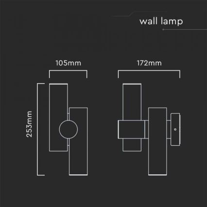 LED Venkovní nástěnné bodové flexibilní svítidlo 2xLED/3W/230V 3000K IP44 bílá