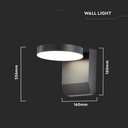 LED Venkovní nástěnné flexibilní svítidlo LED/17W/230V IP65 4000K černá