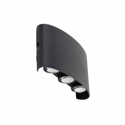 LED Venkovní nástěnné svítidlo ARROW 6xLED/1W/230V IP54 černá