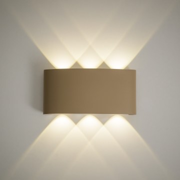 LED Venkovní nástěnné svítidlo ARROW LED/6W/230V IP54 béžová