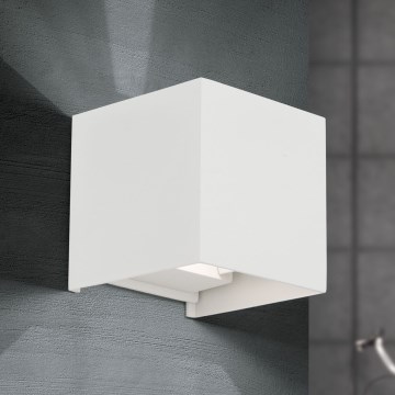 LED Venkovní nástěnné svítidlo CUBE 2xLED/3W/230V IP54 bílá