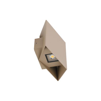 LED Venkovní nástěnné svítidlo CUBE LED/10W/230V IP54 béžová
