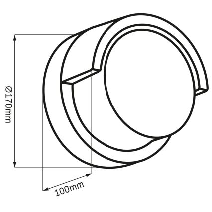 LED Venkovní nástěnné svítidlo ESSEN LED/10W/230V IP44 černá