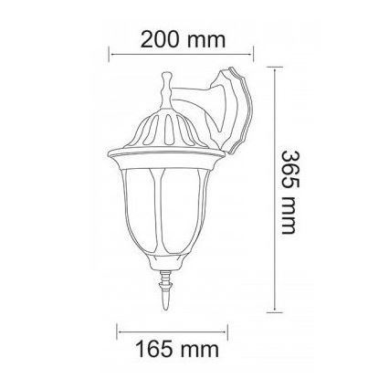 LED Venkovní nástěnné svítidlo FLORENCJA 1xE27/10W/230V IP43