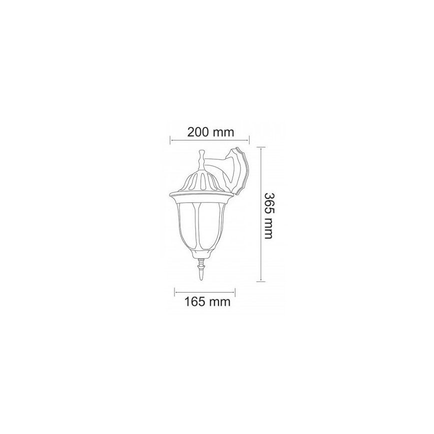 LED Venkovní nástěnné svítidlo FLORENCJA 1xE27/10W/230V IP43