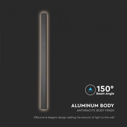 LED Venkovní nástěnné svítidlo LED/10W/230V 3000K IP65 51 cm antracit