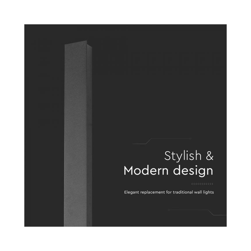 LED Venkovní nástěnné svítidlo LED/10W/230V 3000K IP65 51 cm antracit