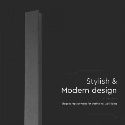 LED Venkovní nástěnné svítidlo LED/10W/230V 3000K IP65 51 cm černá