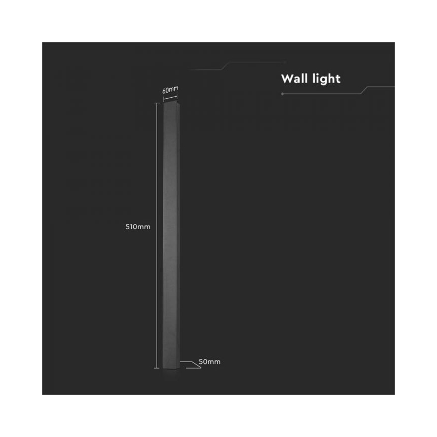 LED Venkovní nástěnné svítidlo LED/10W/230V 4000K IP65 51 cm černá