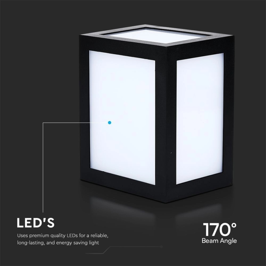 LED Venkovní nástěnné svítidlo LED/12W/230V 3000K IP65 černá
