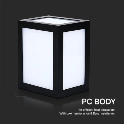 LED Venkovní nástěnné svítidlo LED/12W/230V 3000K IP65 černá