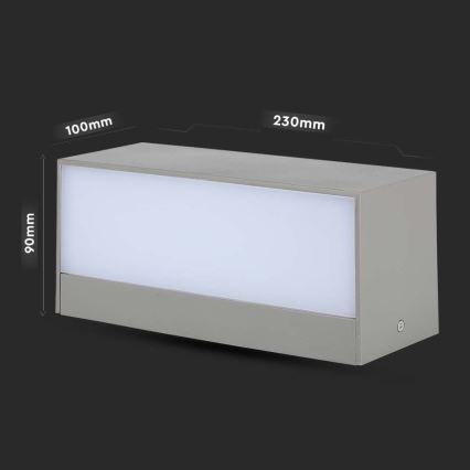 LED Venkovní nástěnné svítidlo LED/12W/230V 3000K IP65