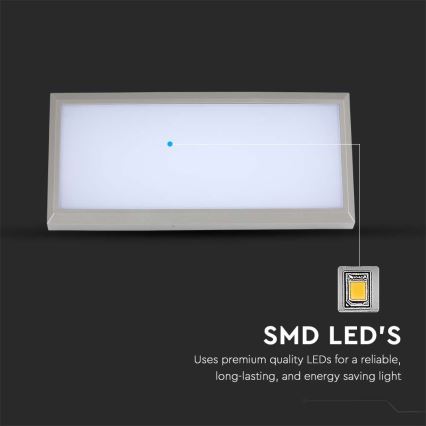 LED Venkovní nástěnné svítidlo LED/12W/230V 3000K IP65 šedá