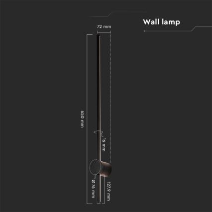 LED Venkovní nástěnné svítidlo LED/12W/230V 4000K IP65 černá