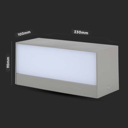 LED Venkovní nástěnné svítidlo LED/12W/230V 4000K IP65